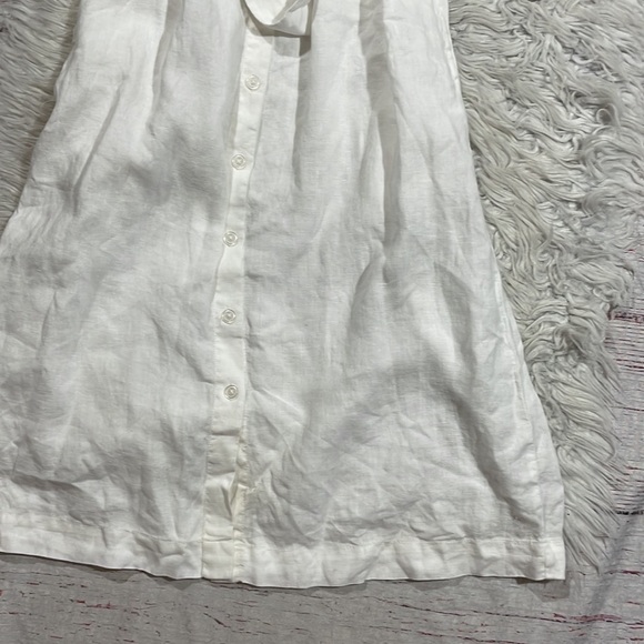 NWT Michael Stars Linen Lulu Button Down Midi Dress in White - Picture 9 of 12